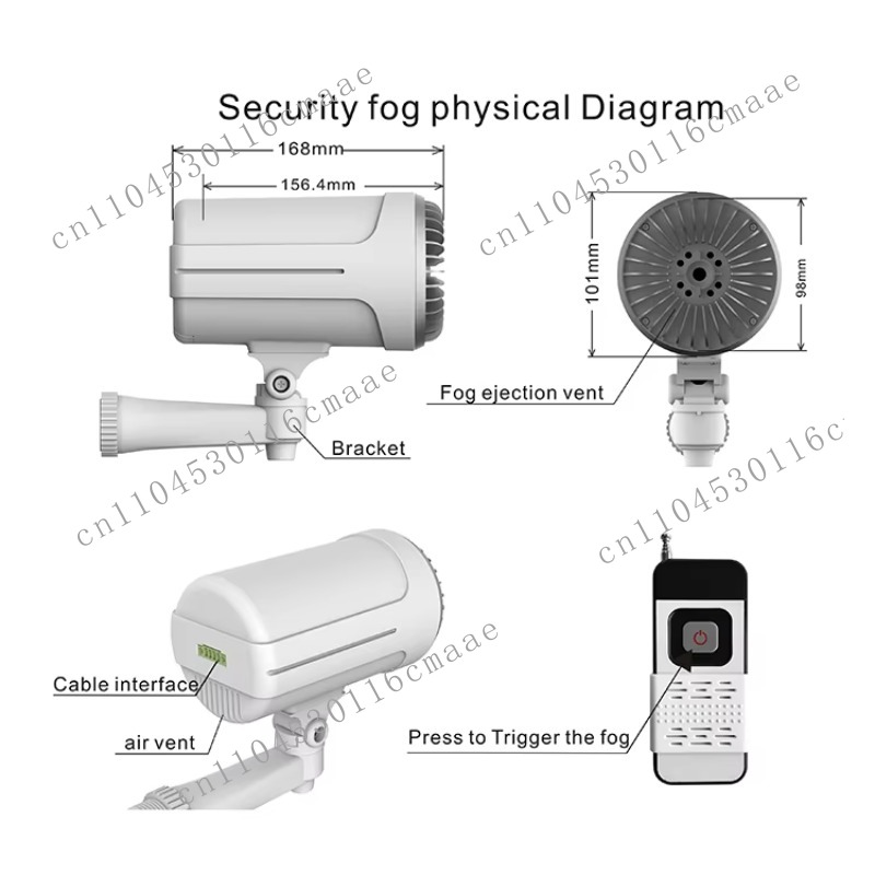 Home Security Fog System - ระบบสัญญาณกันขโมยแบบหมอกควันสำหรับธนาคารและบ้าน พร้อมรีโมทคอนโทรล แรงดันไฟฟ้า 12V สำหรับตรวจจับควัน