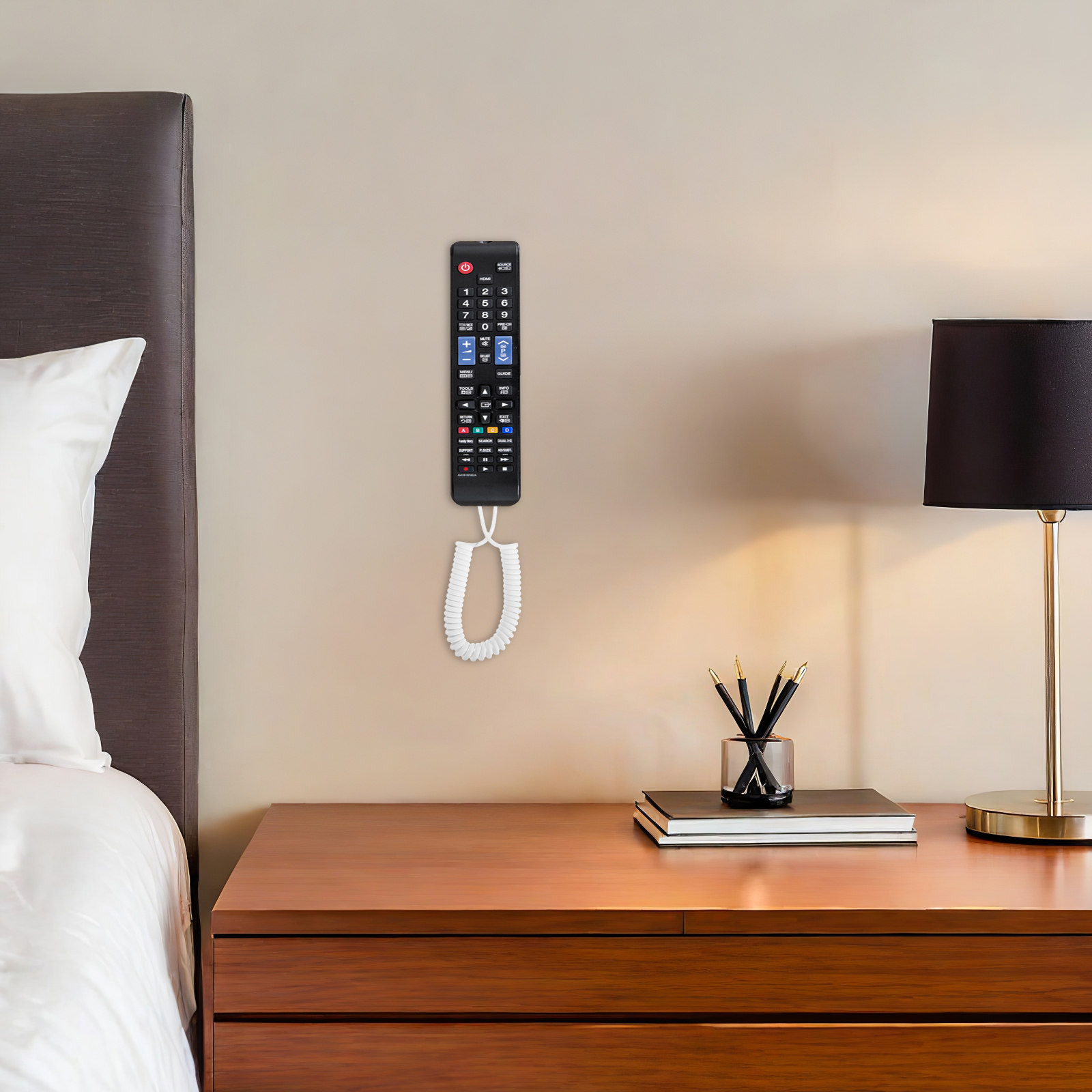 Home Security Business - สายคล้องรีโมทคอนโทรลป้องกันการสูญหาย 4 ชิ้น สายคล้องรีโมทคอนโทรลแบบพกพาอเนกประสงค์ สายเคเบิลนิรภัยแบบยืดหดได้ อุปกรณ์เสริมสำหรับบ้าน