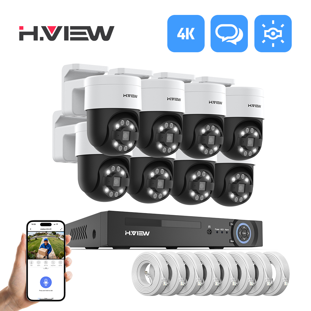 Home Security Brand - H.ดู 8Ch 4K 5MP 8MPกล้องวงจรปิดระบบกล้องรักษาความปลอดภัยPtzชุดการเฝ้าระวังวิดีโอหน้าแรกกล้องIpกลางแจ้งHumanoid Detection