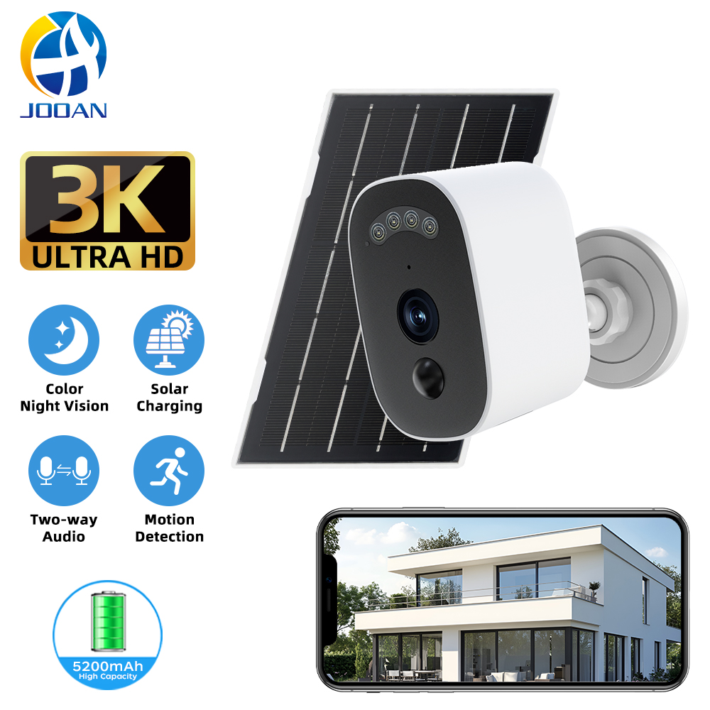 Home Security Brand - กล้องรักษาความปลอดภัยพลังงานแสงอาทิตย์ Jooan 3K HD กล้อง IP