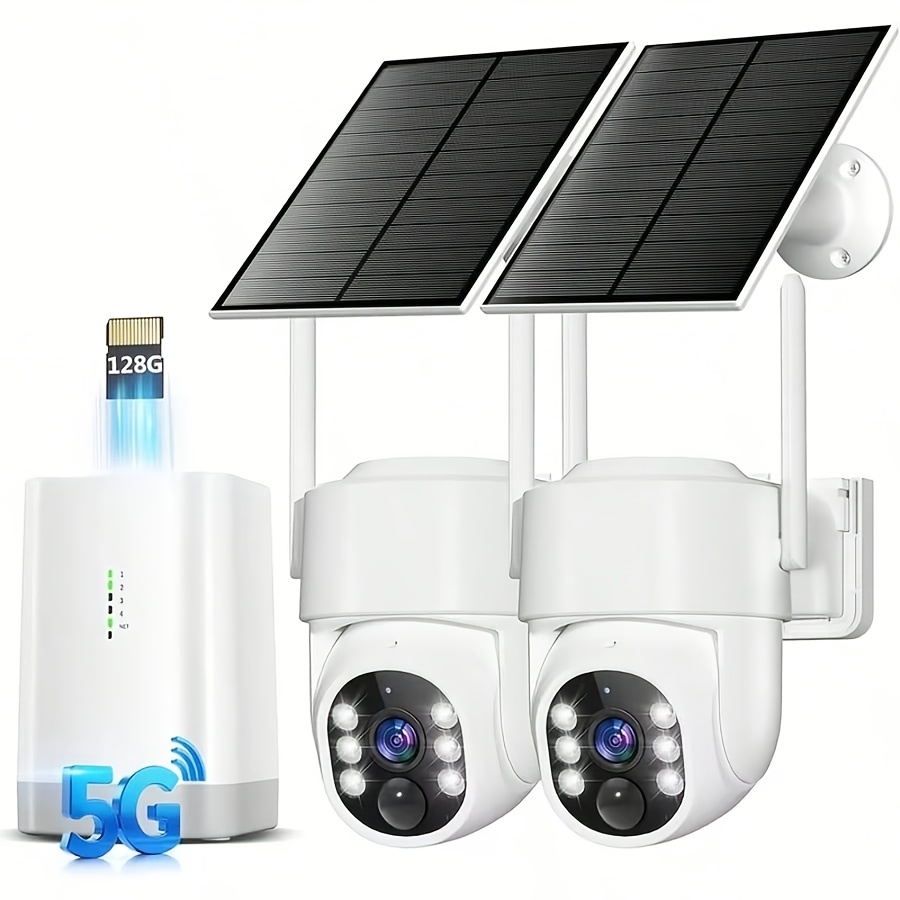 Home Security Cameras No Subscription - กล้องวงจรปิดไร้สาย 4MP สำหรับภายนอกอาคาร ไม่ต้องสมัครสมาชิก พร้อมที่เก็บข้อมูลในตัว ใช้พลังงานแสงอาทิตย์