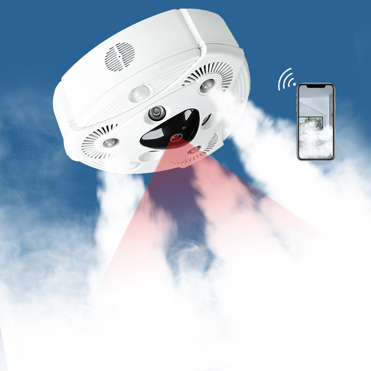 Home Security Fog System - ระบบเตือนภัยหมอกควันสำหรับร้านค้าปลีก พร้อมกล้องวงจรปิดไร้สาย ระบบเตือนภัยบุกรุกภายในบ้าน เครื่องพ่นหมอกควันรักษาความปลอดภัย เซ็นเซอร์ตรวจจับความเคลื่อนไหว PIR
