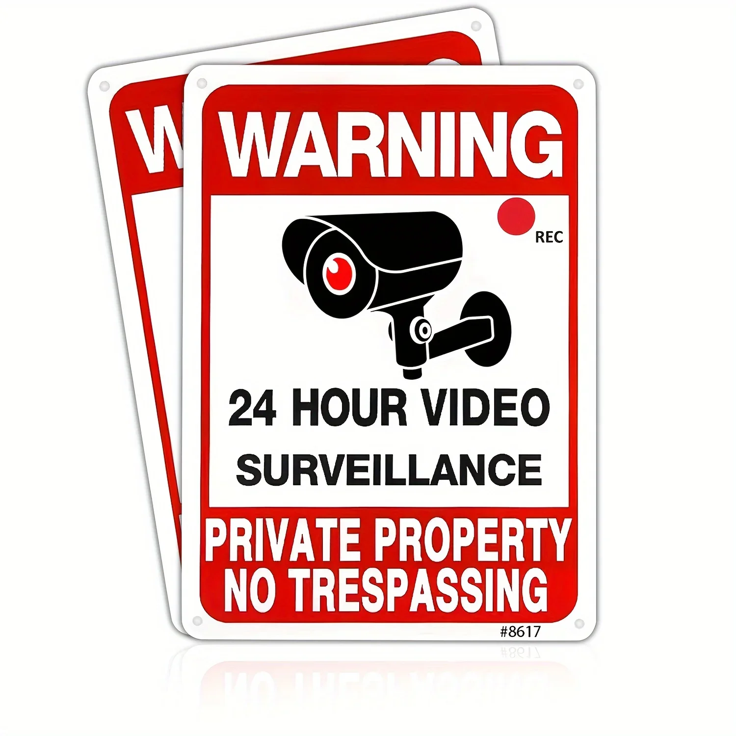 Home Yard Security - ป้ายเตือนกล้องวงจรปิดกลางแจ้ง สติกเกอร์กล้องรักษาความปลอดภัยแบบติดเอง กันน้ำ ป้ายแจ้งเตือนกล้องวงจรปิด สำหรับบ้าน สวน