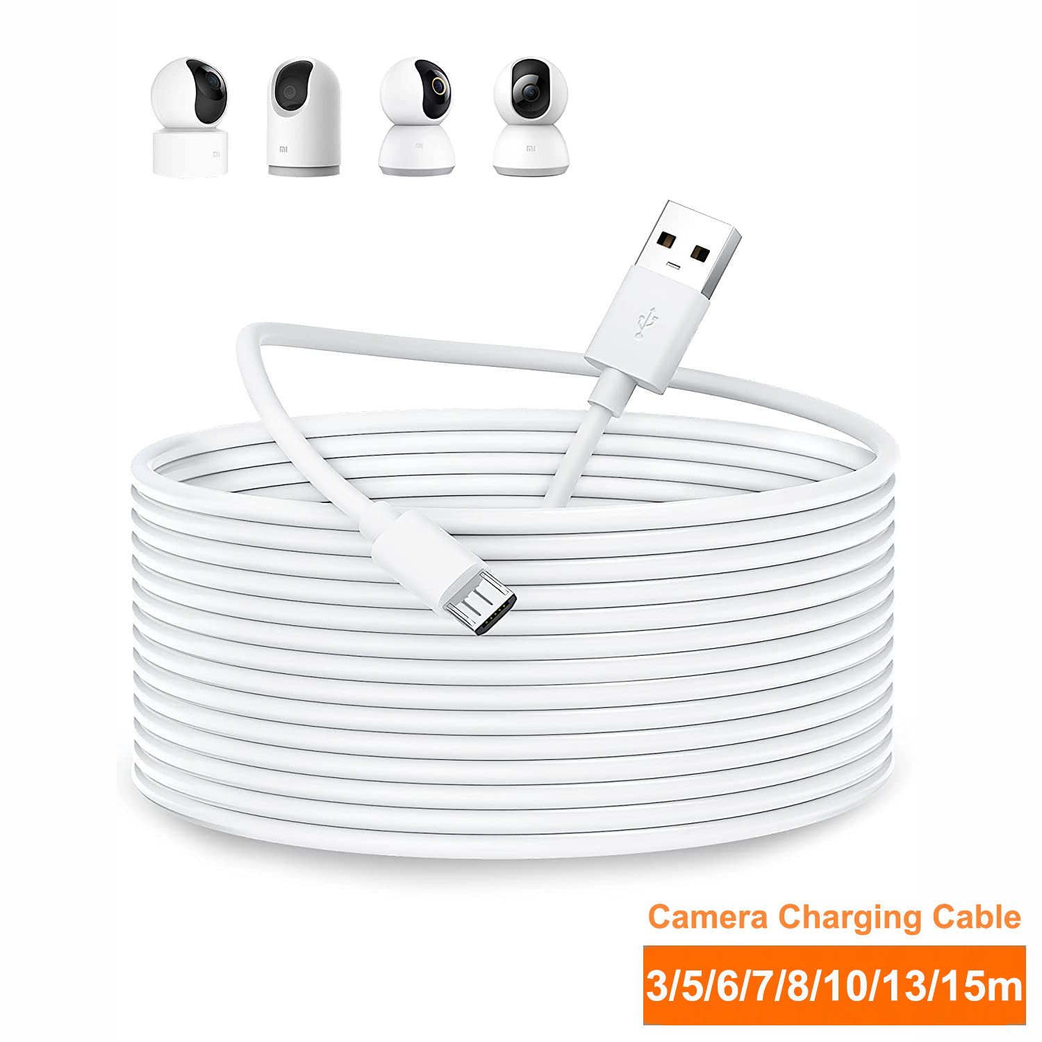 Mi Home Security Xiaomi - สายต่อ Micro USB ยาว3 ~ 13ม.