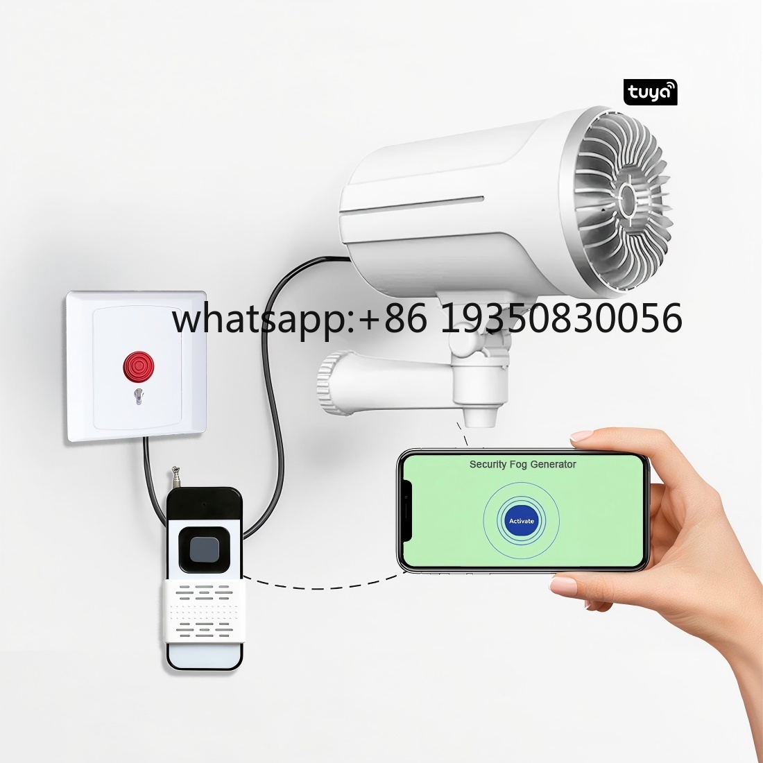 Home Security Fog System - ระบบพ่นหมอกนิรภัยบ้านอัจฉริยะคุณภาพดี พร้อมระบบ WiFi IP Network สำหรับร้านค้า