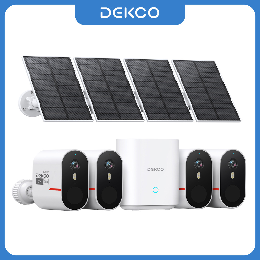 Home Security And Camera System - ระบบกล้องวงจรปิด Dekco 3MP WiFi Solar พร้อมชุดกล้อง