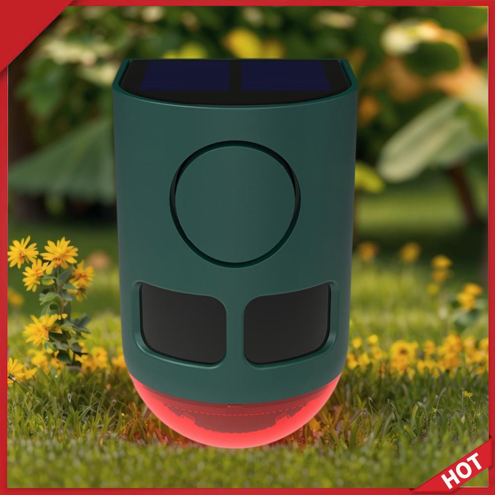 Home Yard Security - สัญญาณกันขโมยพลังงานแสงอาทิตย์พร้อมเซ็นเซอร์ตรวจจับความเคลื่อนไหวอินฟราเรด ไฟกระพริบ เสียงดัง 129 เดซิเบล สำหรับบ้าน