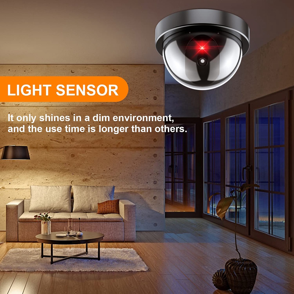 Home Security And Camera System - กล้องรักษาความปลอดภัยจำลอง A55T, กล้องปลอมพร้อมไฟ LED สีแดง, ระบบเฝ้าระวังไร้สายที่สมจริงสำหรับบ้านและนอกบ้าน