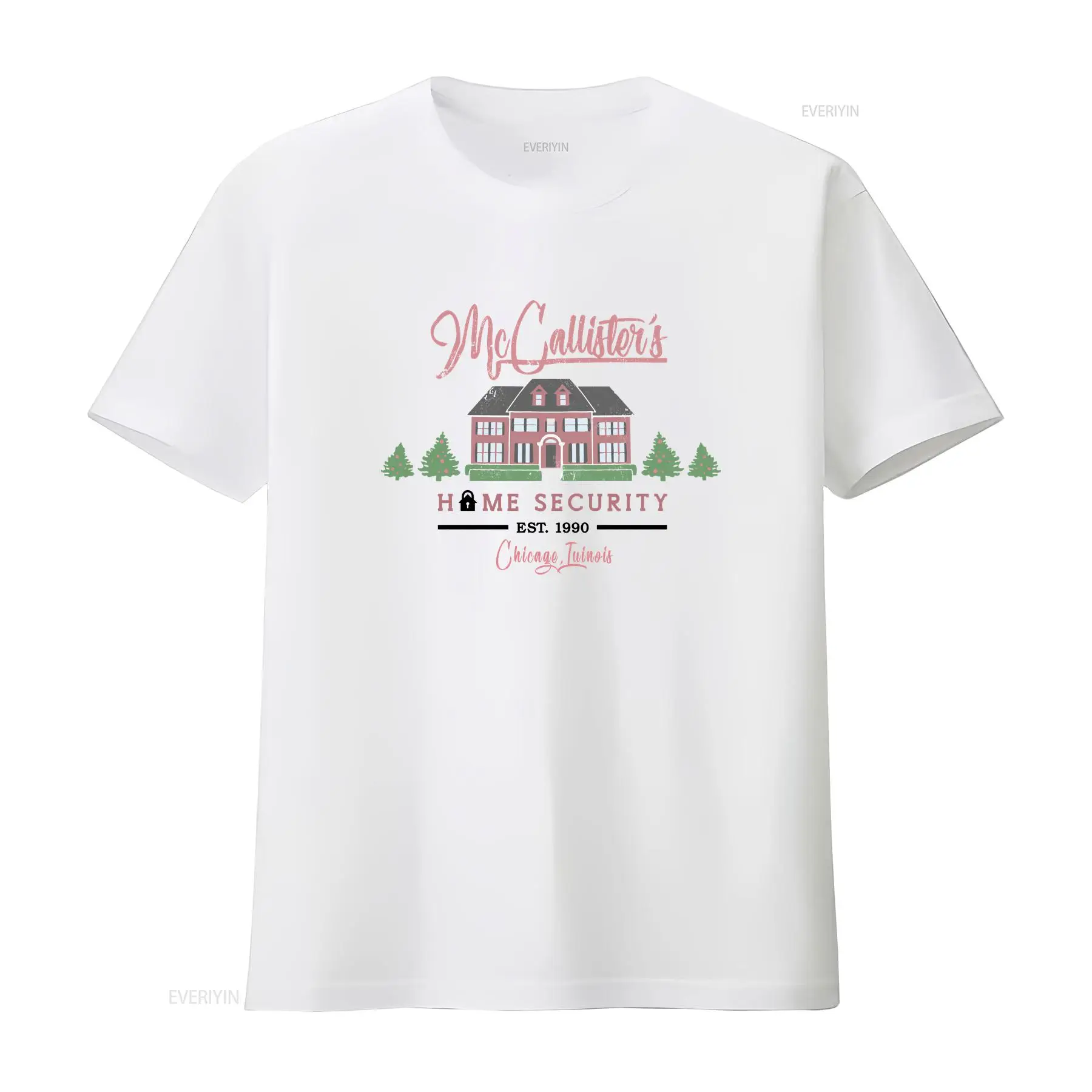Home Security Movie - เสื้อยืดพรีเมียมลายภาพยนตร์เรื่อง Home Alone McCallister's Security Christmas