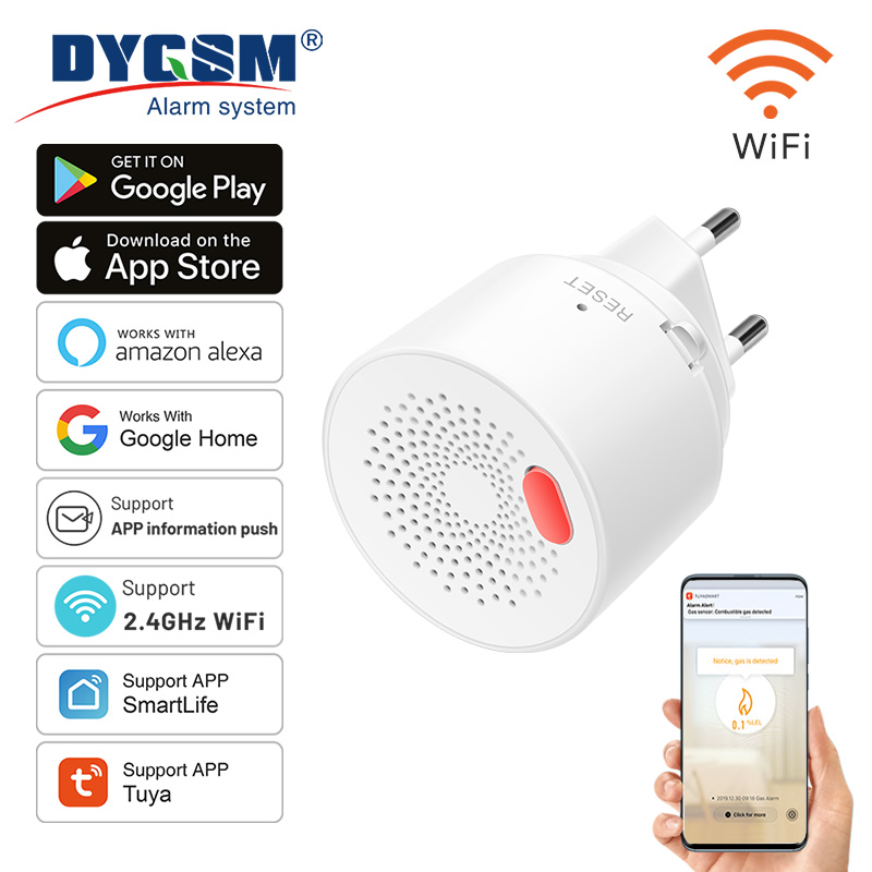 Home Security Business - Tuya เซ็นเซอร์ก๊าซธรรมชาติ WiFi สมาร์ทโฮม, เครื่องตรวจจับแก๊ส LPG