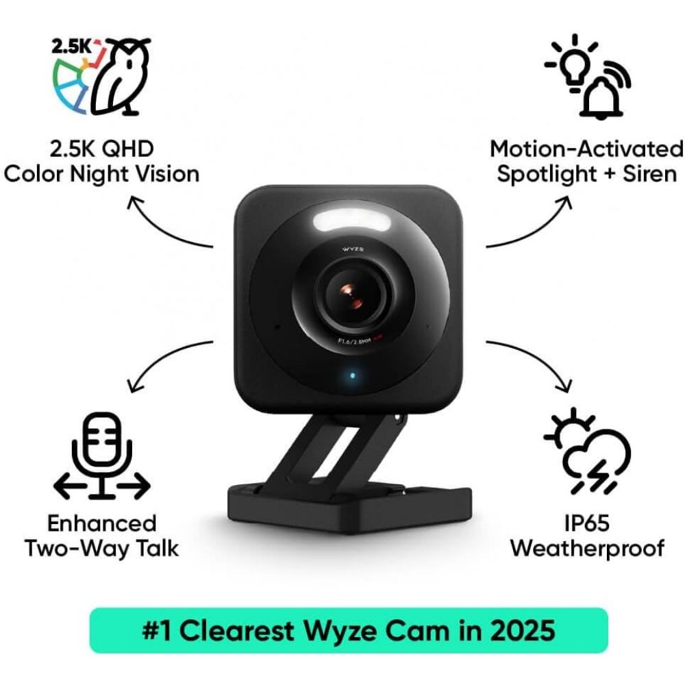 กล้องรักษาความปลอดภัย AI 2.5K, - Home Security Cameras No Subscription บทวิจารณ์และราคา