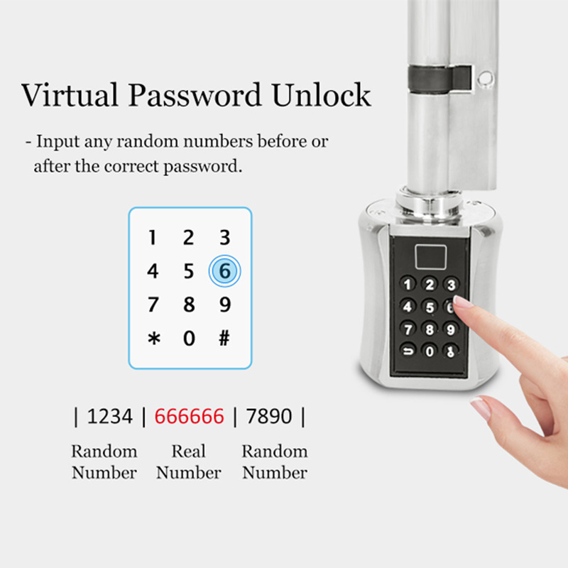 ลายนิ้วมือสมาร์ทกระบอกล็อครหัส - Home Security Gate บทวิจารณ์และราคา