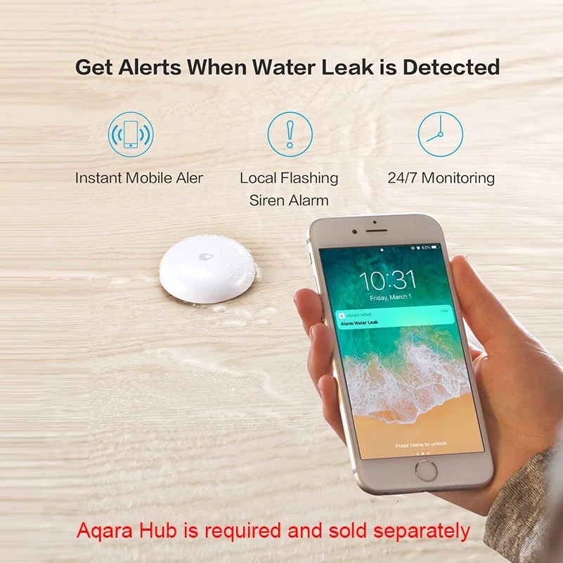 Aqara ZigBee น้ํารั่วเซนเซอร์แ - Mi Home Security Xiaomi บทวิจารณ์และราคา