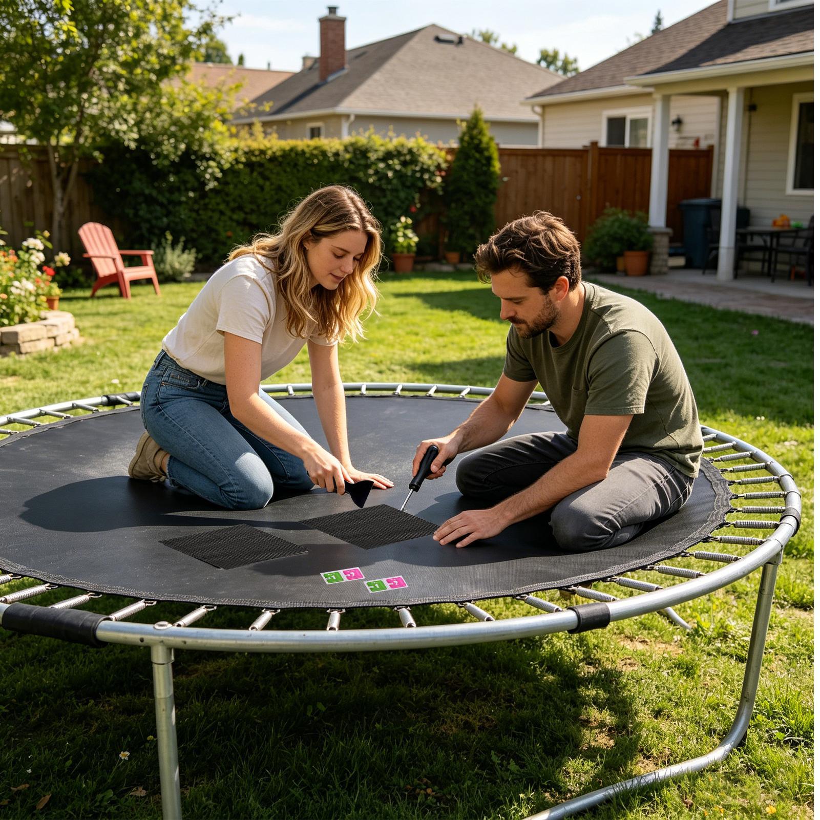 แผ่นปะแทรมโพลีน แข็งแรง ทนทานท - Home Yard Security บทวิจารณ์และราคา