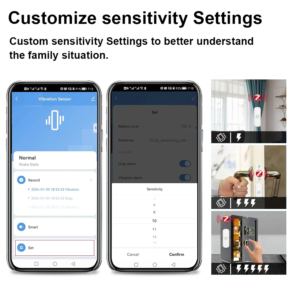 แอปเซ็นเซอร์การสั่นสะเทือนอัจฉ - Home Security Business บทวิจารณ์และราคา