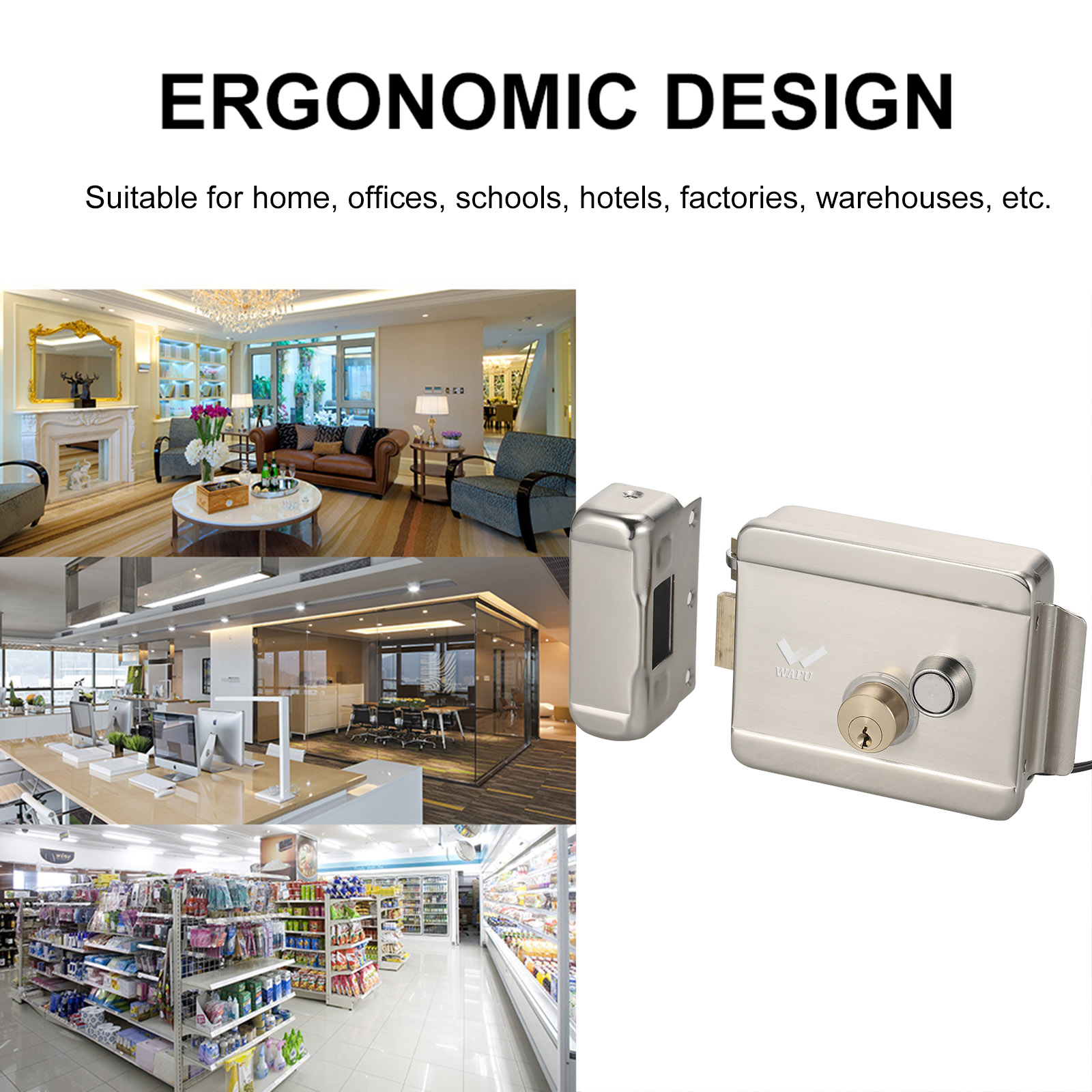 WAFU สมาร์ทประตูไฟฟ้าประตูล็อค - Home Security Gate บทวิจารณ์และราคา