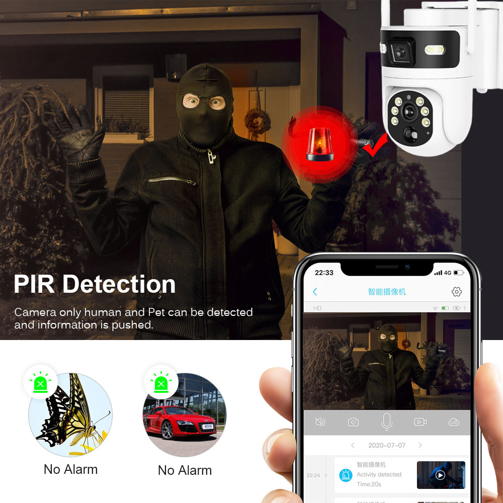 กล้องวงจรปิดไร้สายกลางแจ้ง PTZ - Home Yard Security บทวิจารณ์และราคา