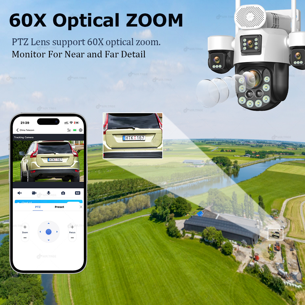 กล้องวงจรปิด AOV แบบสี่เลนส์ ส - Home Security Brand บทวิจารณ์และราคา