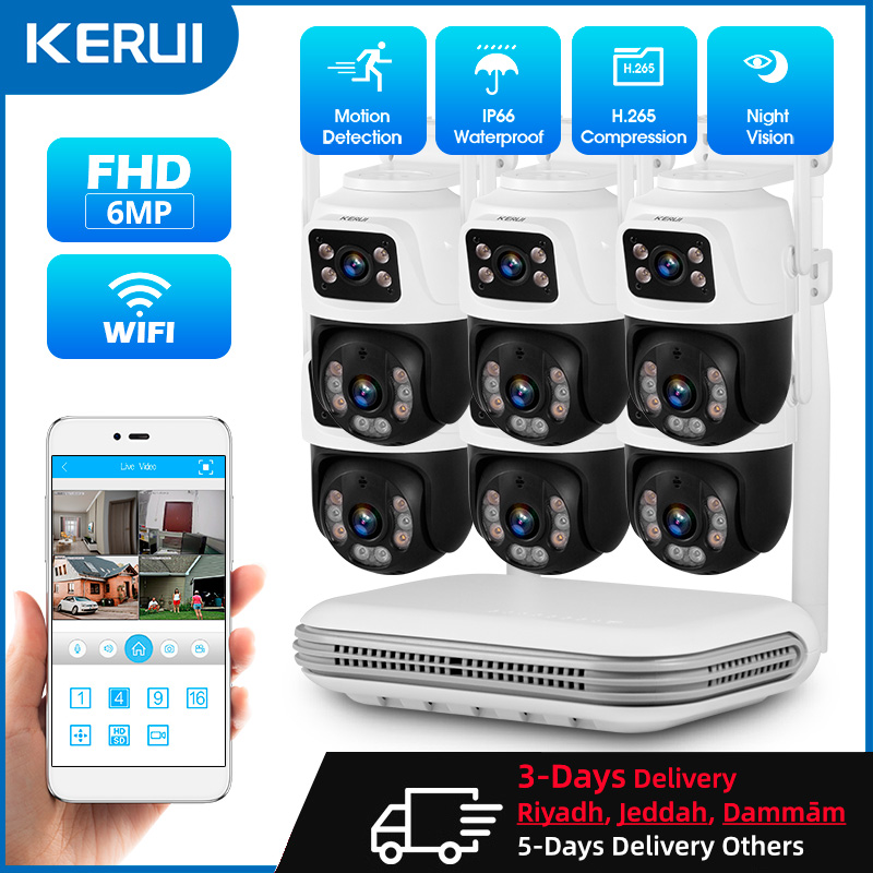 KERUI กันน้ํา 6MP HD ไร้สาย Du - Home Security Brand บทวิจารณ์และราคา