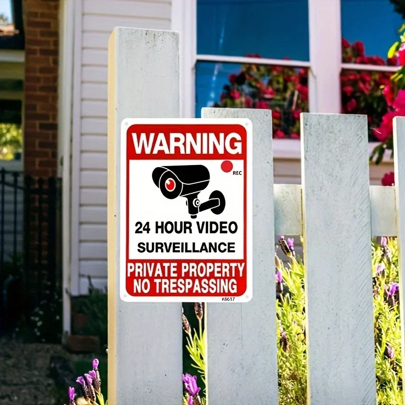 ป้ายเตือนกล้องวงจรปิดกลางแจ้ง  - Home Yard Security บทวิจารณ์และราคา