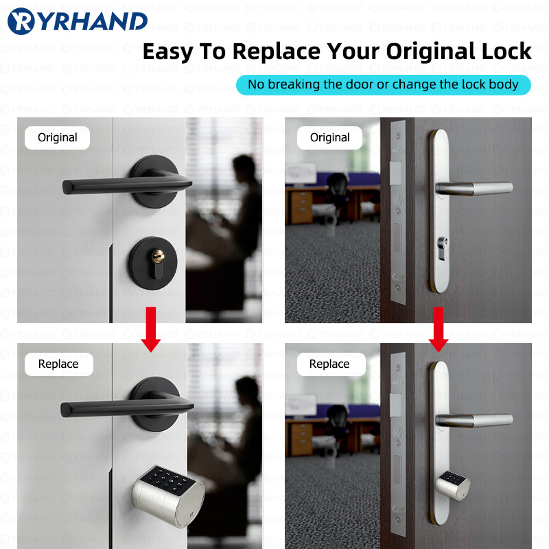 สมาร์ทล็อคประตูทรงกระบอกยูโร t - Home Security Brand บทวิจารณ์และราคา