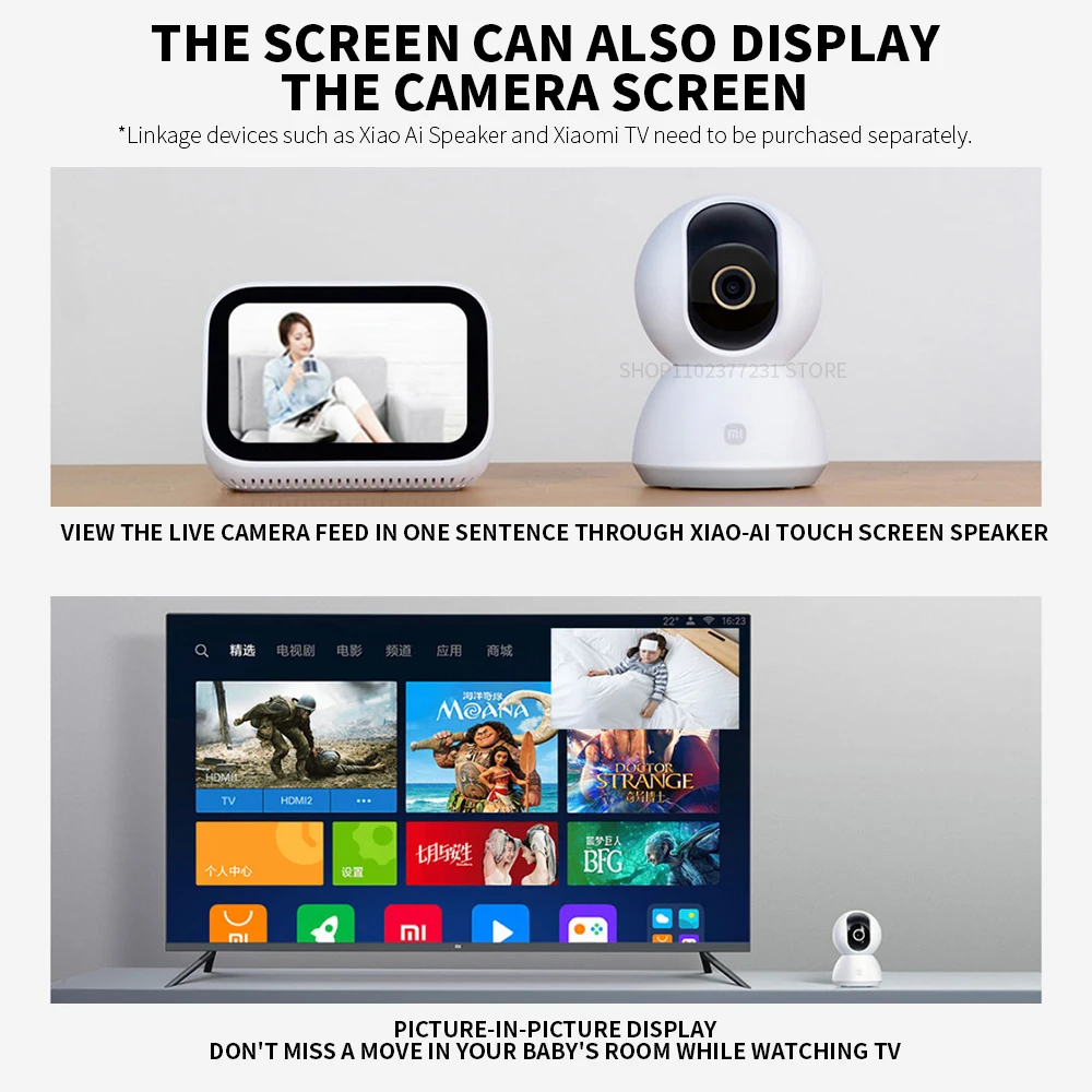เสี่ยวหมี่ 360 °   กล้องวงจรปิ - Mi Home Security Xiaomi บทวิจารณ์และราคา
