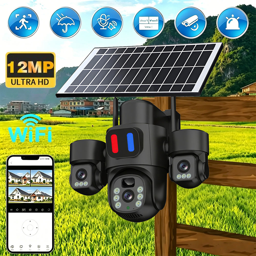 กล้องโซลาร์ไวไฟ PTZ สำหรับภายน - Home Security Brand บทวิจารณ์และราคา