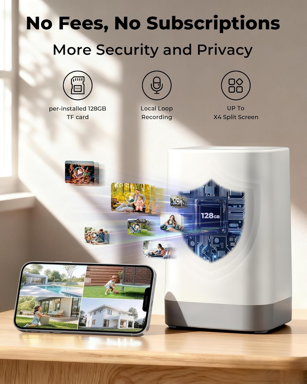 กล้องวงจรปิดไร้สายพลังงานแสงอา - Home Security Cameras No Subscription บทวิจารณ์และราคา