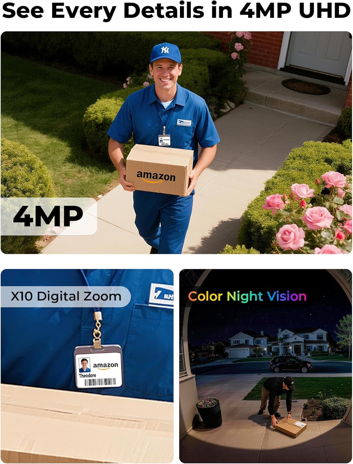 กล้องวงจรปิดไร้สายพลังงานแสงอา - Home Security Cameras No Subscription บทวิจารณ์และราคา