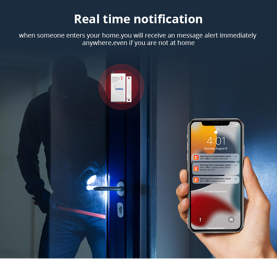 Kerui Tuya ไซเรนความปลอดภัยในบ - Home Security For Windows บทวิจารณ์และราคา